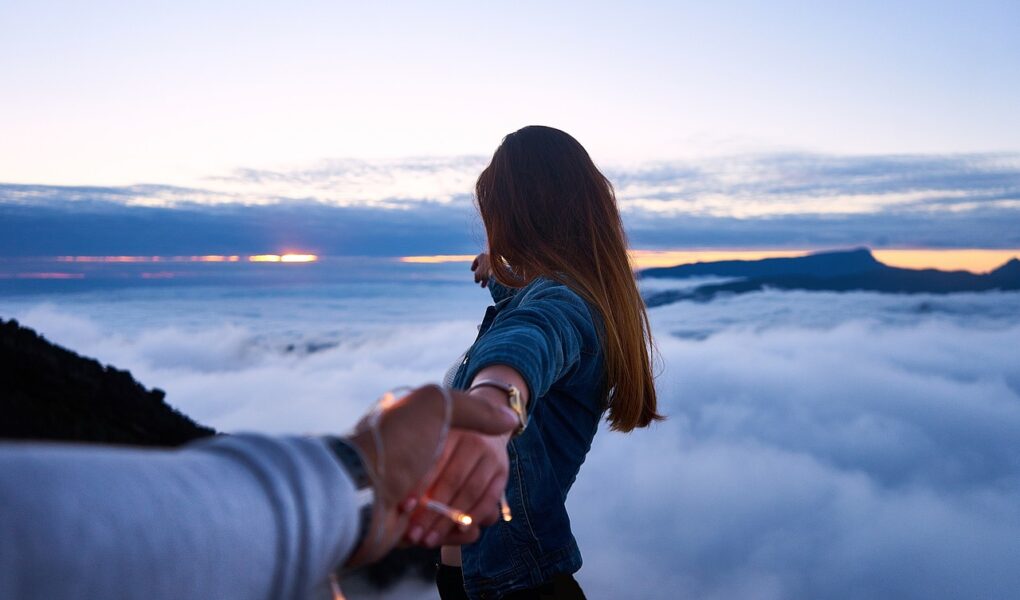 clouds, sky, mountain