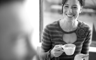 woman, date, coffee